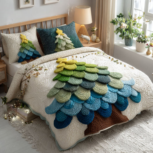 Winter Tide Bliss 3-Piece Quilted Bedding Set NCU0PT9763