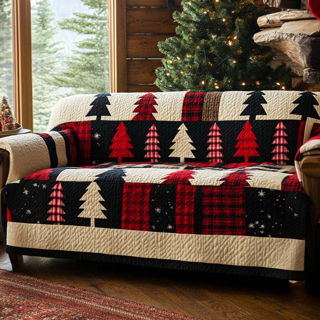 Winter Tinsel Quilted Sofa Cover NCU0NT11273