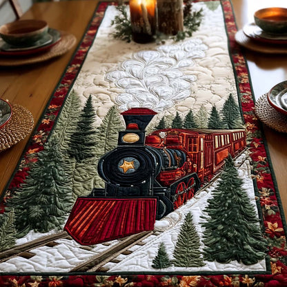 Winter Train Quilted Table Runner NCU0NT10485
