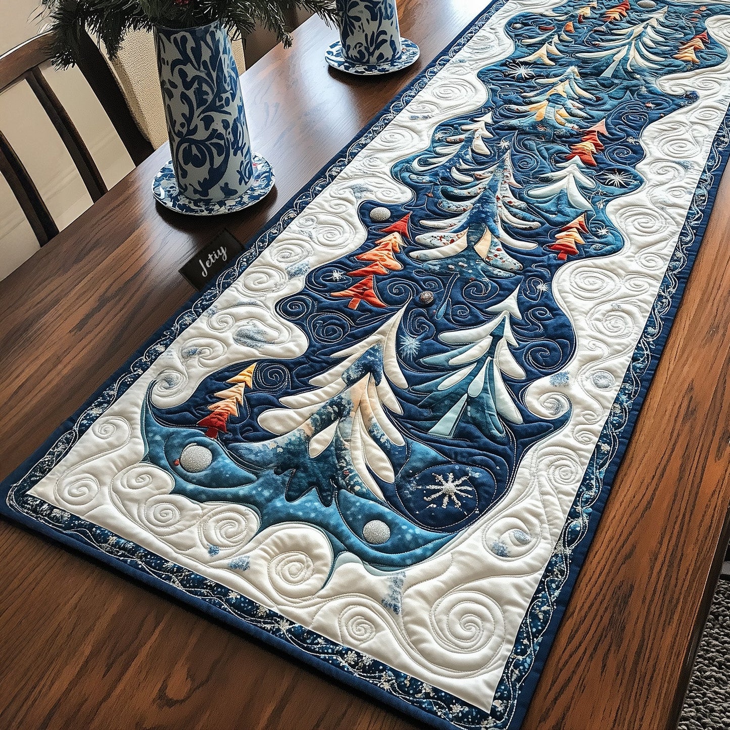 Winter Tree Splendor Quilted Table Runner NCU0PT2134