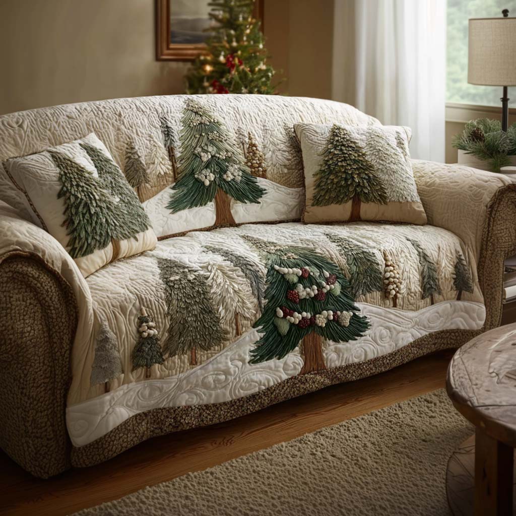 Winter Tree Wonder Quilted Sofa Cover NCU0NT11302