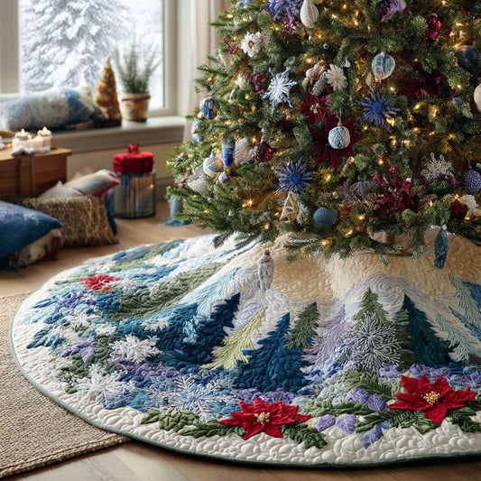 Winter Treescape Christmas Quilted Tree Skirt NCU0PT10745