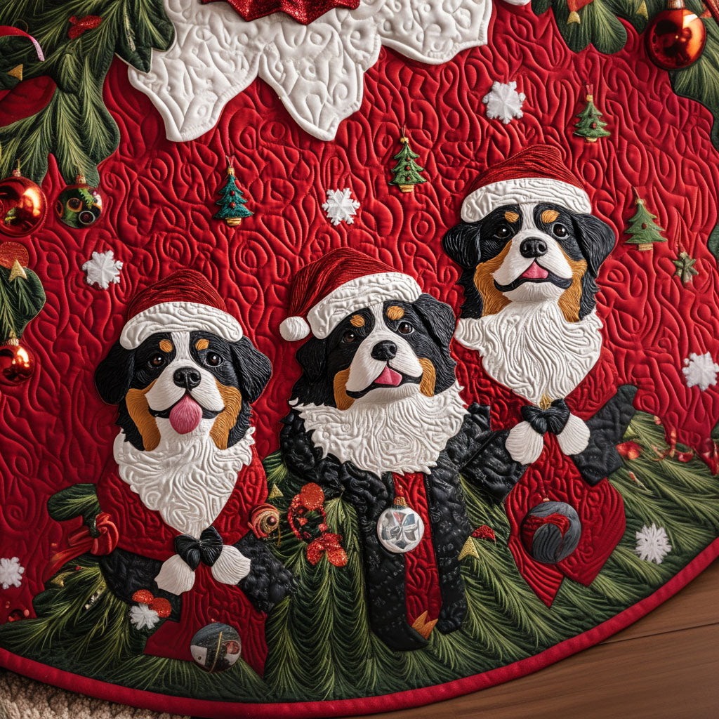 Winter Trekker Quilted Christmas Tree Skirt NCU0PT2597