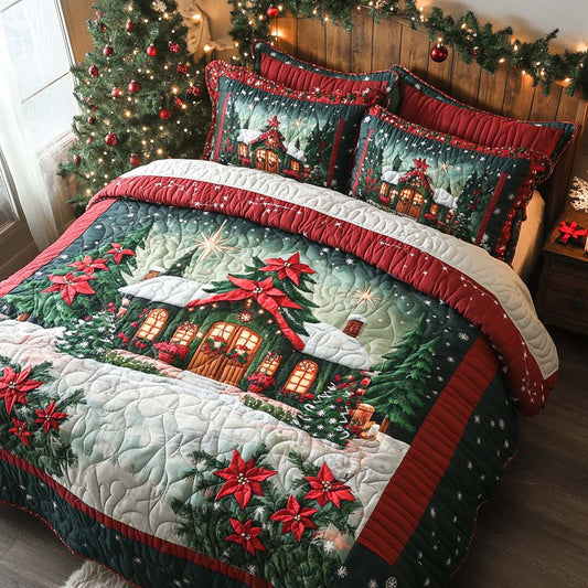 Winter Village Glow 3-Piece Quilted Bedding Set NCU0XD157