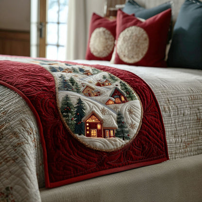 Winter Village Magic Quilted Bed Runner NCU0PT10585
