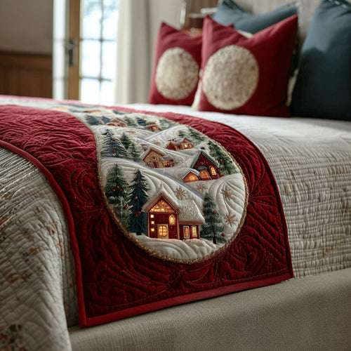 Winter Village Magic Quilted Bed Runner NCU0PT10585