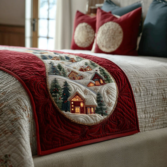 Winter Village Magic Quilted Bed Runner NCU0PT10585