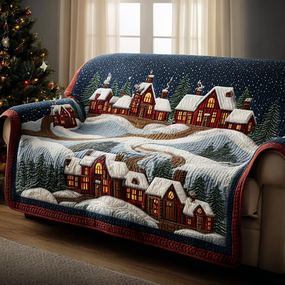 Winter Village Quilted Sofa Cover NCU0DK11480