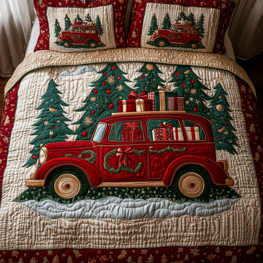 Winter Wanderer 3-Piece Quilted Bedding Set NCU0VH949