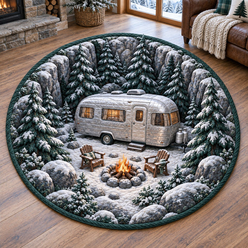 Winter Wanderlust Quilted Round Mat NCU0TV2159