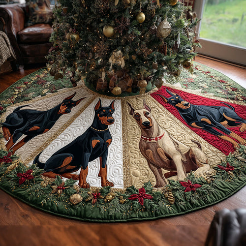 Winter Watch Christmas Quilted Tree Skirt NCU0DV8293
