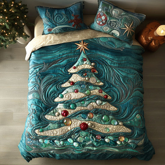 Winter Waves 3-Piece Quilted Bedding Set NCU0PT9764