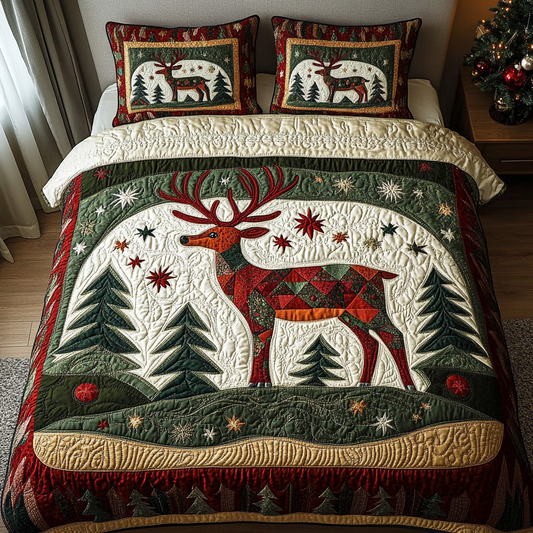 Winter Whimsy 3-Piece Quilted Bedding Set NCU0VH765