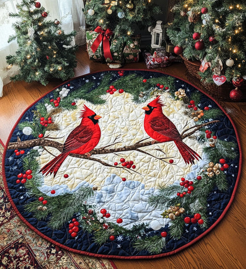 Winter Whimsy Quilted Round Mat NCU0PT1055