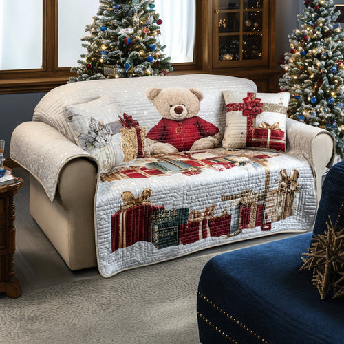 Winter Whimsy Quilted Sofa Cover NCU0DV8359