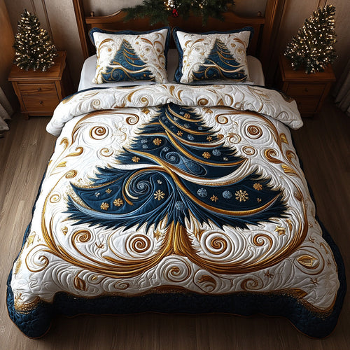 Winter Whirl 3-Piece Quilted Bedding Set NCU0VL2939