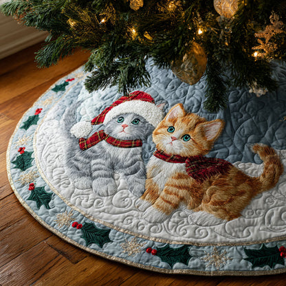 Winter Whiskers Christmas Quilted Tree Skirt NCU0TV1055