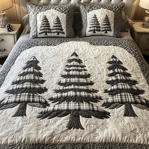 Winter Whisper 3-Piece Quilted Bedding Set NCU0NT2429