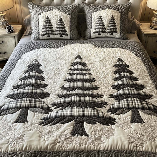Winter Whisper 3-Piece Quilted Bedding Set NCU0NT2429