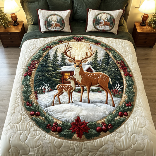 Winter Whispers 3-Piece Quilted Bedding Set NCU0VH532