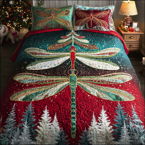 Winter Wing Dance 3-Piece Quilted Bedding Set NCU0PT10672