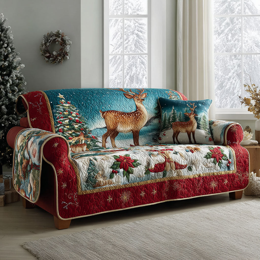 Winter Wish Quilted Sofa Cover NCU0PT10565