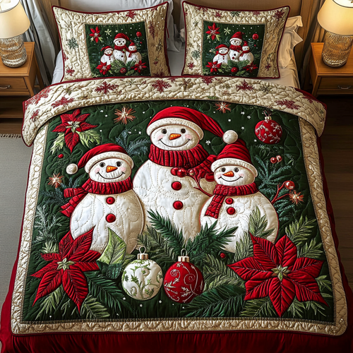 Winter Wonder 3-Piece Quilted Bedding Set NCU0VH915