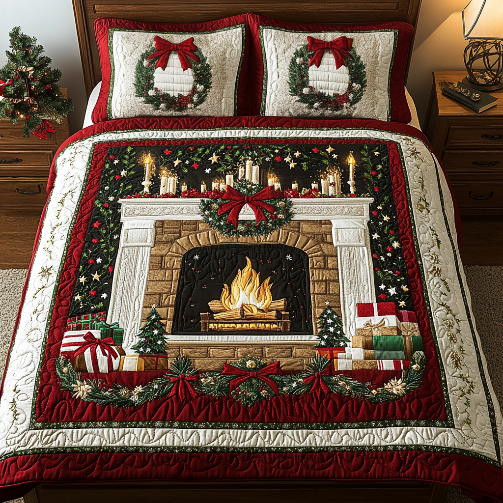 Winter Wonderland 3-Piece Quilted Bedding Set NCU0DK2521