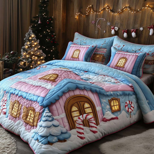 Winter Wonderland 3-Piece Quilted Bedding Set NCU0XD498