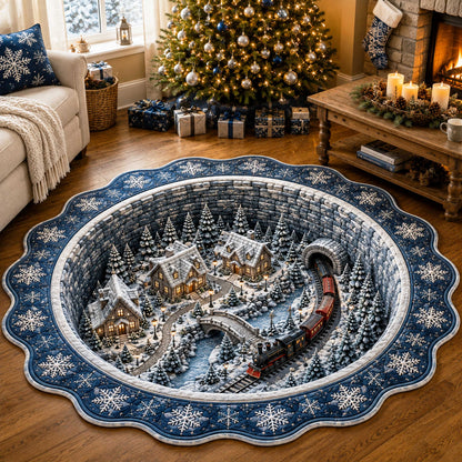 Winter Wonderland Custom Shape Area Rug NCU0TD3134