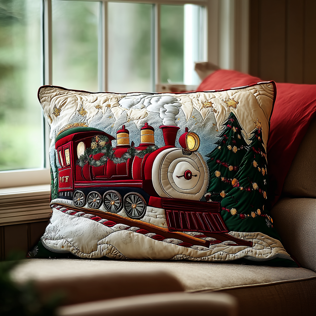 Winter Wonderland Express Quilted Bedding Pillow Case NCU0DK2598