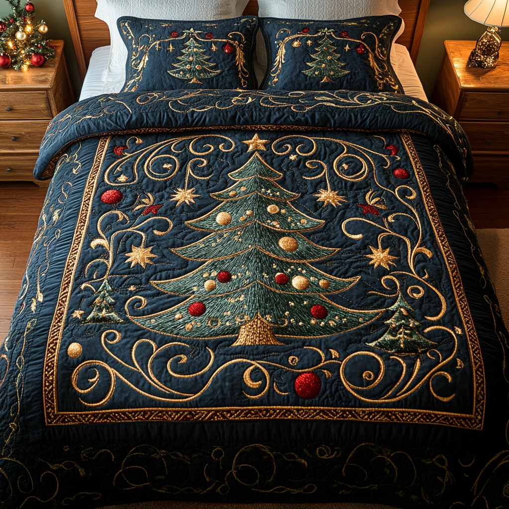 Christmas 3-Piece 3-Piece Quilted Bedding Set NCU0VT62