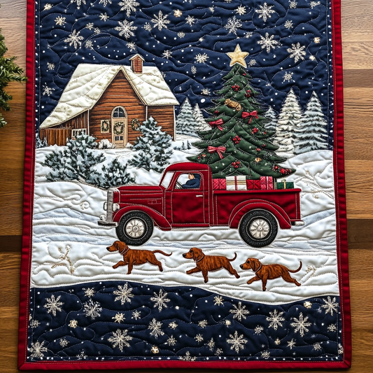 Winter Wonderland Ride Quilted Table Runner NCU0DK1453