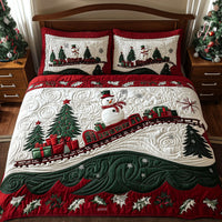 Winter Wonderland Tracks 3-Piece Quilted Bedding Set NCU0PT9131