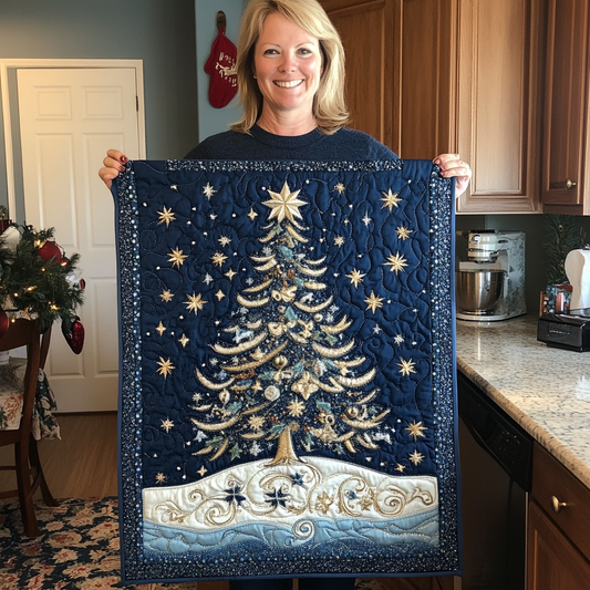 Winter Wonderland Tree Quilted Table Runner NCU0TH2265