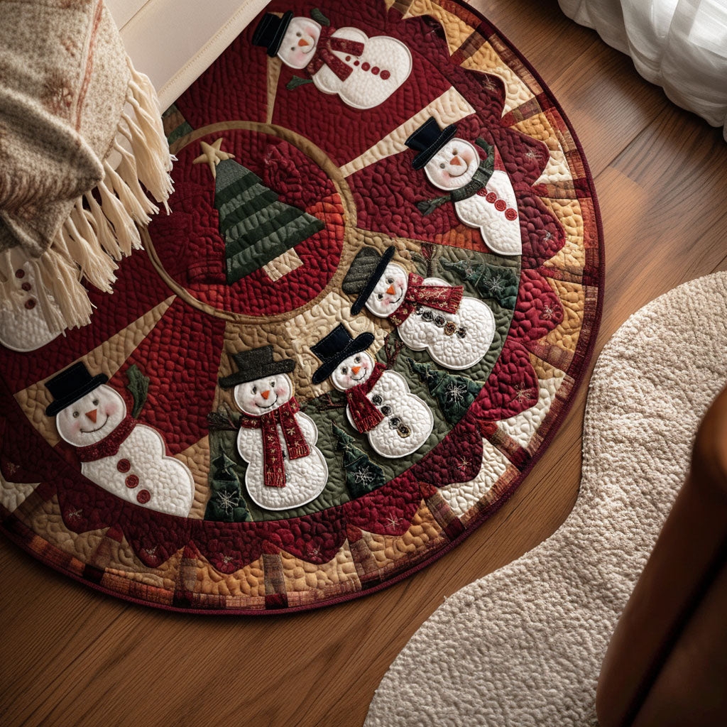 Winter Wonderlane Quilted Round Mat NCU0PT10450
