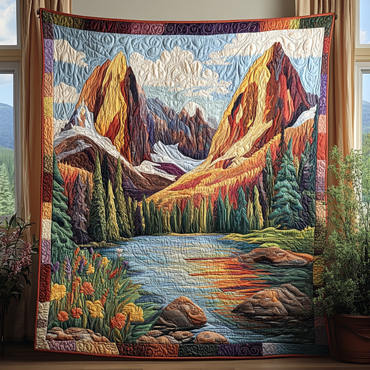 Winter Wood Quilted Blanket NCU0DV5692