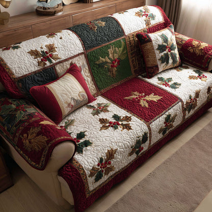 Winterberry Hearth Quilted Sofa Cover NCU0PT9780