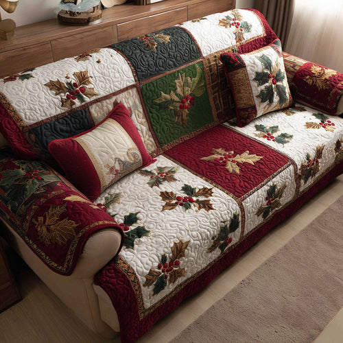 Winterberry Hearth Quilted Sofa Cover NCU0PT9780