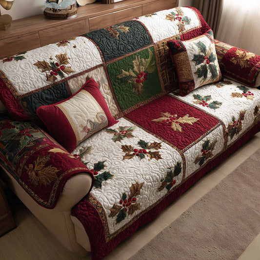 Winterberry Hearth Quilted Sofa Cover NCU0PT9780