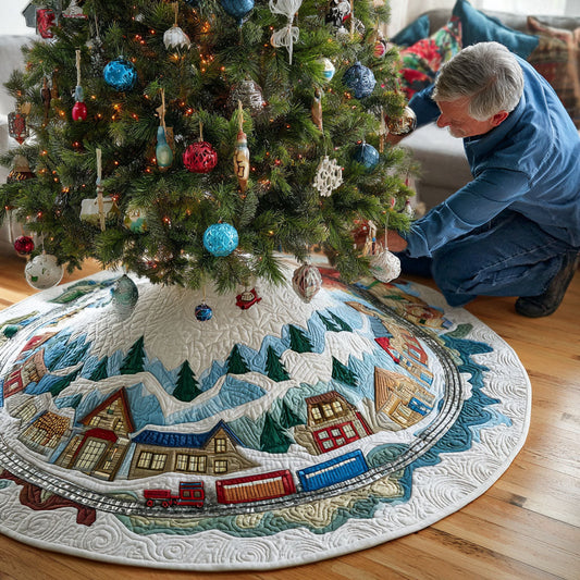 Winterberry Town Christmas Quilted Tree Skirt NCU0PT10289
