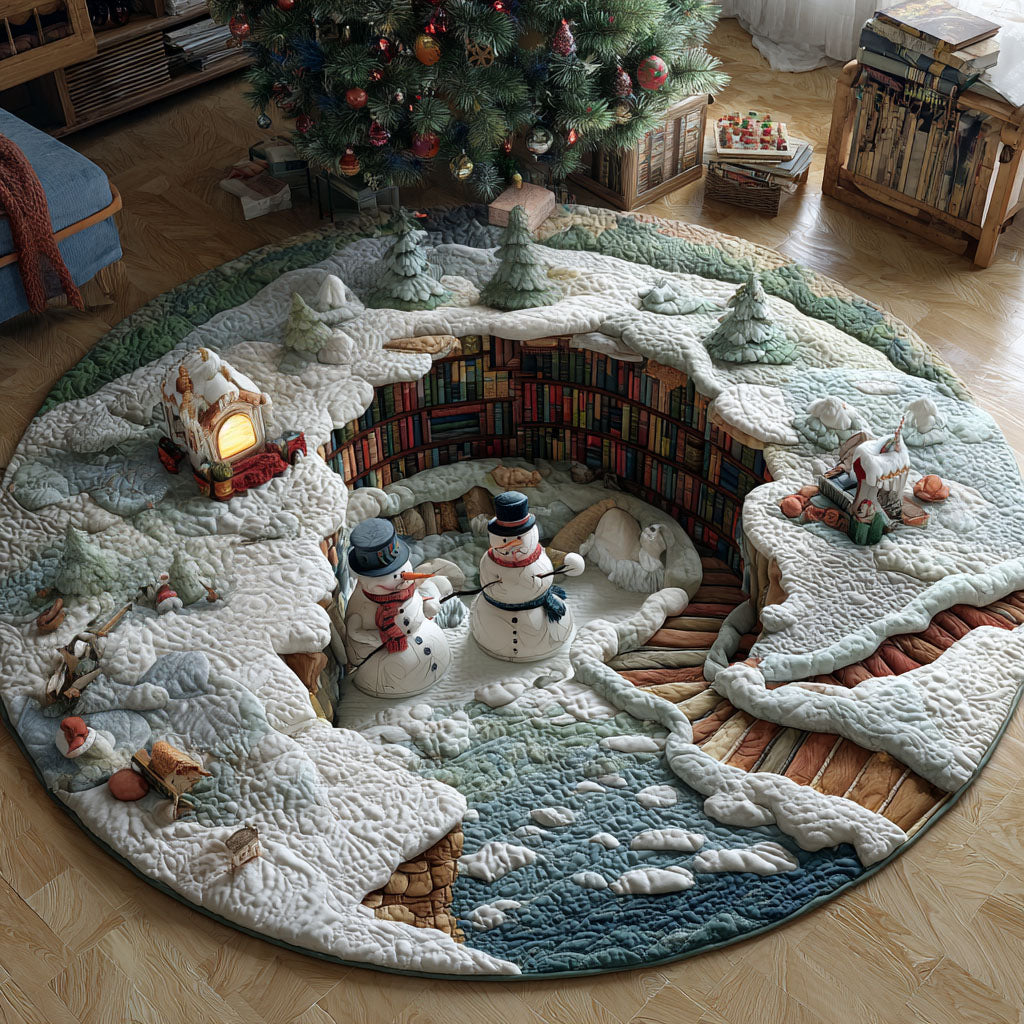 Winterbook Terrace Quilted Round Mat NCU0PT10451