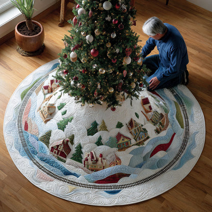 Winterglow Village Christmas Quilted Tree Skirt NCU0PT10290
