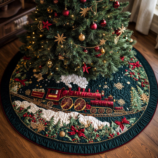 Winterline Express Quilted Christmas Tree Skirt NCU0DV7907