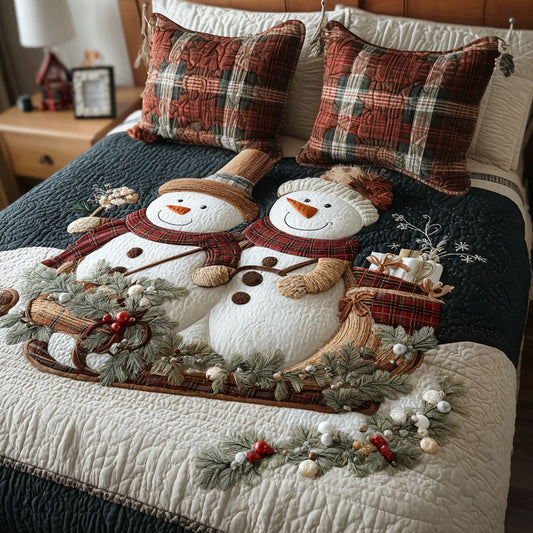 Wintertime Engine 3-Piece Quilted Bedding Set NCU0PT9765