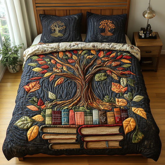 Wisdom Roots 3-Piece Quilted Bedding Set NCU0VH5941