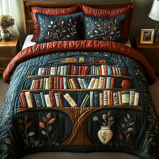 Wisdom Wall 3-Piece Quilted Bedding Set NCU0DK4934