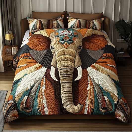 Wisdom of the Plains 3-Piece Quilted Bedding Set NCU0PT7282