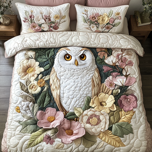Wise Bloom 3-Piece Quilted Bedding Set NCU0VH2526