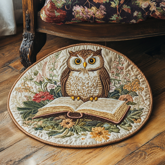 Wise Owl Quilted Round Mat NCU0DK7695